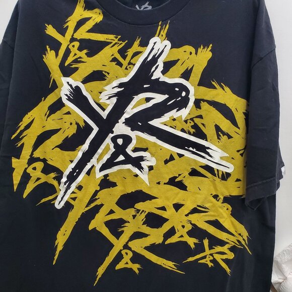 Young & Reckless Men's Black YR Scribble Logo Double Sided Graphic Tee Size‎ XL - Picture 2 of 5
